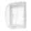 Clear Outlet Protective Box Lockable Bubble Cover-White 1