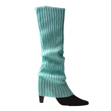 Leg Warmers for Women Girls 80s Ribbed Knitted Neon-Lake Blue