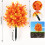 Faux Eucalyptuses Leaf Stakes With Ground Pegs-Orange 4