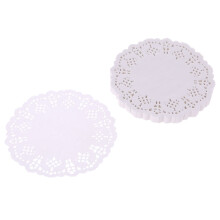 Lace Coasters 100pcs Mugs Glass Cup Drinking-White S Round