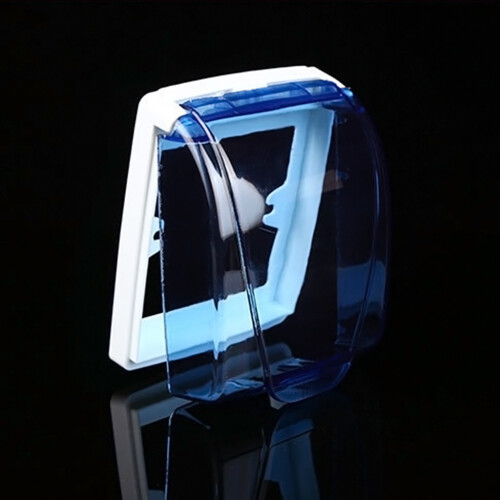 Clear Outlet Protective Box Lockable Bubble Cover-White 1