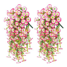 Faux Greenery Eucalyptuses And Morning Glory-Pink edge color
