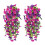 Faux Greenery Eucalyptuses And Morning Glory-Rose red purple 1