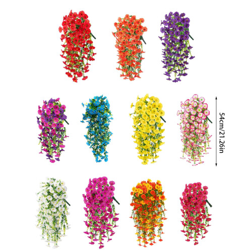 Flower Eucalyptuses Stem Morning Glory Wall Art-Orange 1