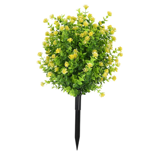 Easy Install Realistic Eucalyptuses Greenery Stake Faux-Yellow