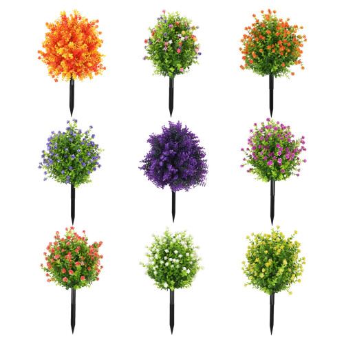 Easy Install Realistic Eucalyptuses Greenery Stake Faux-Yellow 1