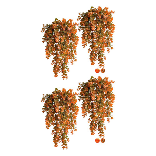 Realistic Fall Color Artificial Vine Durable Weather-Autumn Red