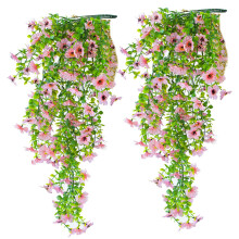 2Pcs Artificial Hanging Flower Plant Artificial Hanging-Pink