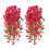 Silk Eucalyptuses And Morning Glory Wall Hanging-Rose Red 1