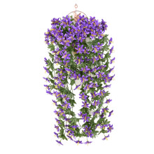 Artificial Hanging Plant Flower Bouquets 90cm-Purple orchid