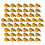50 Stück realistische künstliche Orange mit Blattsimulation 1
