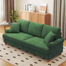 (Green) Chenille sofa 241 cm suitable for living room