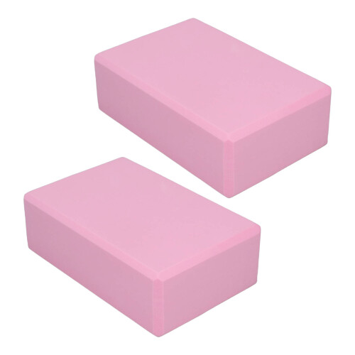 Achieve Optimal Alignment with 2PCS Pink Nonslip Yoga Blocks