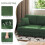 (Green) Chenille sofa 241 cm suitable for living room 3