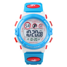 Kinder Digitaluhr 50M wasserdicht, bunte EL-Beleuchtung, Modell 1451
