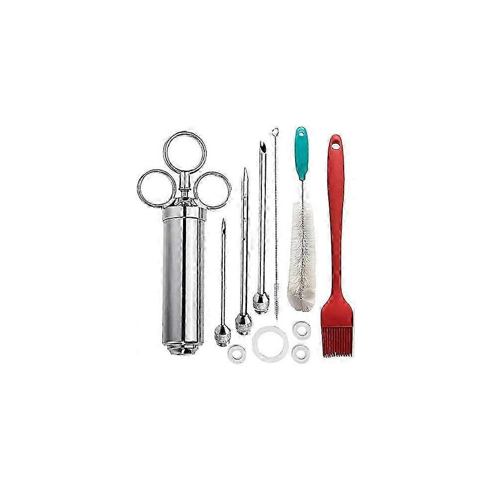 304 Stainless Steel Marinade Syringe Meat Injector Sauce Syringe Juicer Professional Marinade