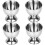 Egg Cup Holder, Egg Tray for Hard and Soft Boiled Eggs, Kitchen Utensil (2 Sets, Silver) 1