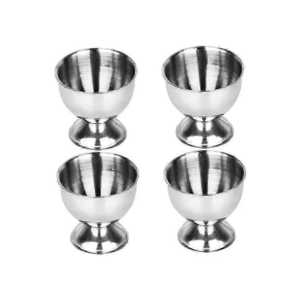 Egg Cup Holder, Egg Tray For Hard And Soft Boiled Eggs, Kitchen Utensil (2 Sets, ) Silver