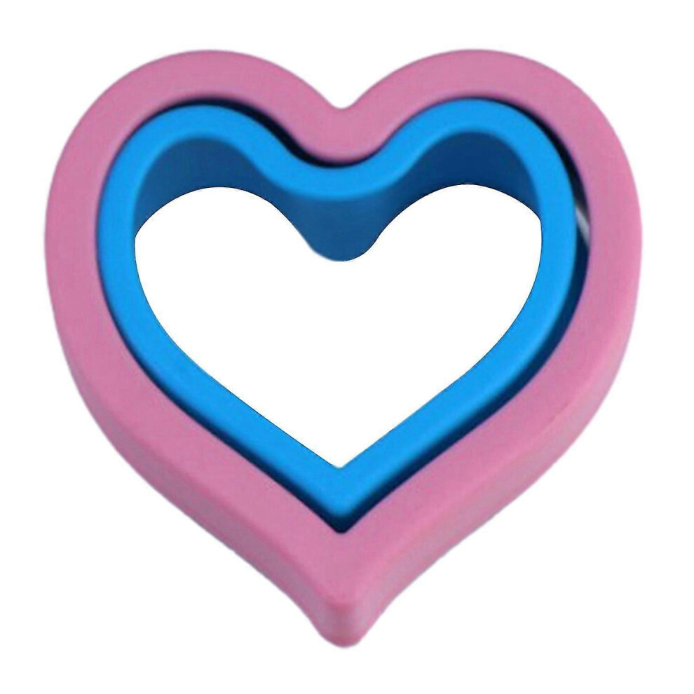 (A) ZHOUBA Easy to Use Stainless Steel Heart Shape Sandwich Mold