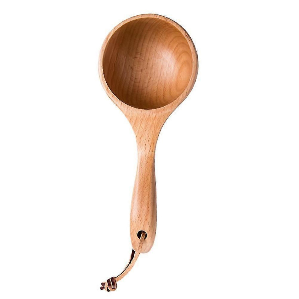 Zhouba Portable Wooden Rice Spoon Sauna Water Ladle Kitchen Utensil