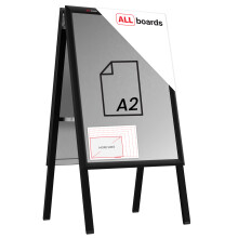 A2 Double-Sided Snap Frame Advertisement Stand with Black Aluminium Frame