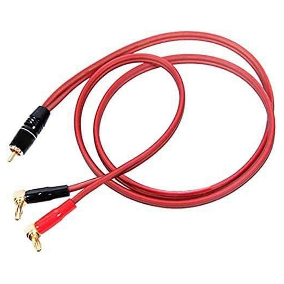 Banana plug to RCA speaker cable, RCA male to banana plug speaker cable (2 banana plugs) 4N OFC HiFi