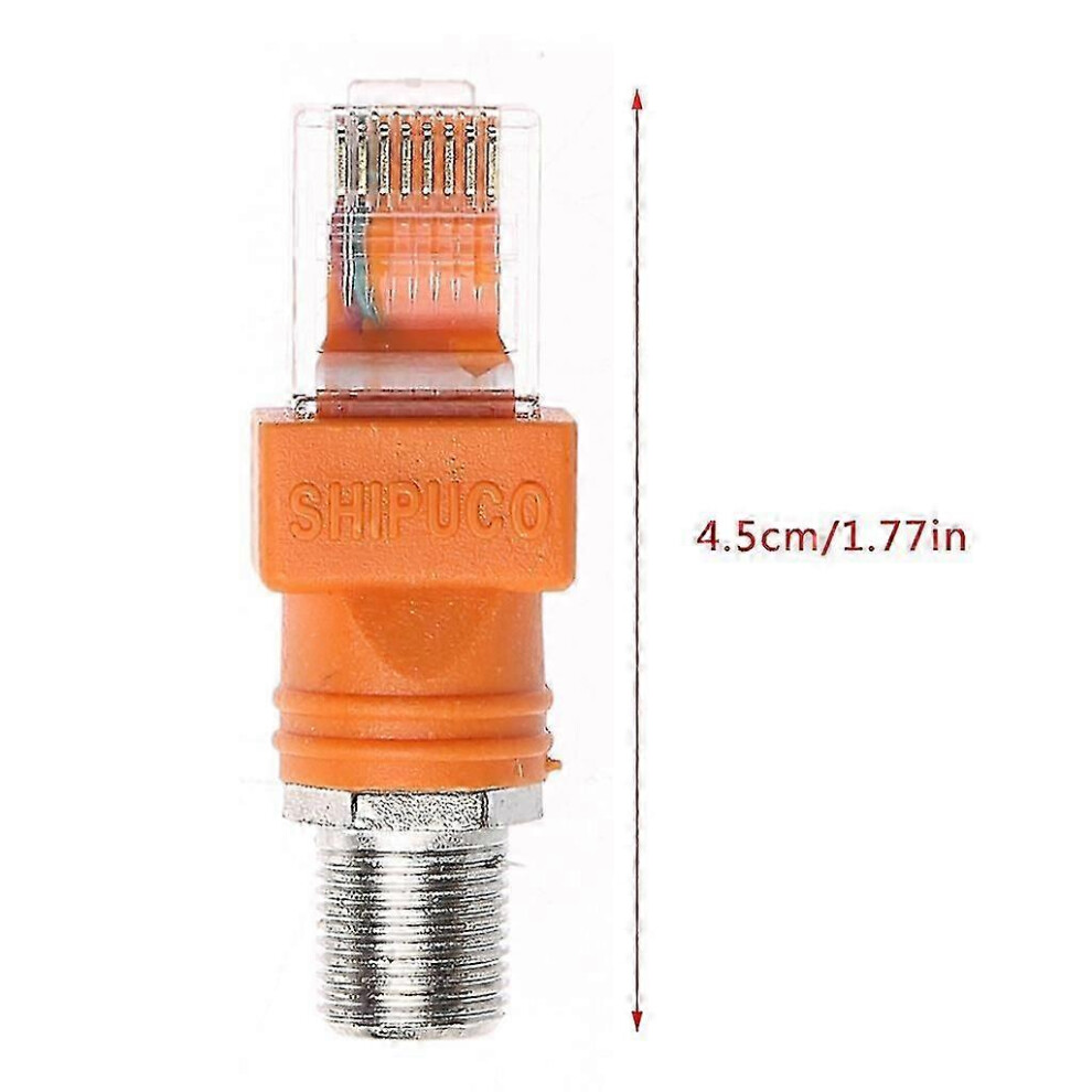 female coaxial coupler adapter to RJ45 male RJ45 to RF coaxial connector