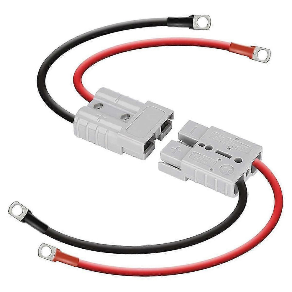 Anderson 50A connector kit, Anderson plug, 8 gauge, 30cm battery cables, waterproof quick connectors for LiFePO4