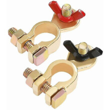 12V/24V Battery Terminal, Battery Connectors with Wing Nut, Thick Battery Connector (1 Pair) Fonepro