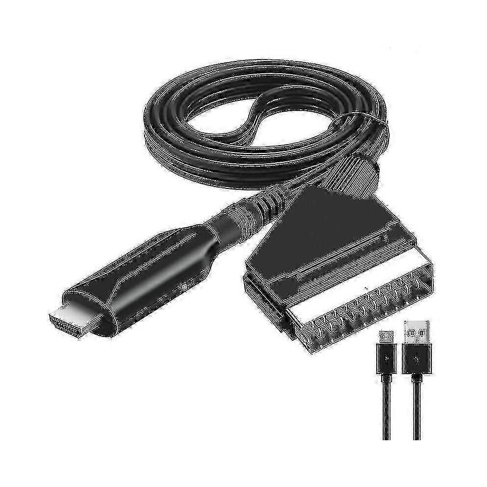 SCART to HDMI Audio Video Adapter for HDTV/DVD/Setup Box/PS3/PAL/NTSC - D