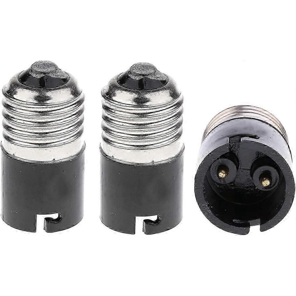 E27 to B22 bulb adapter/converter, E27 Edison bayonet bulb base converter to B22 (3-pack)