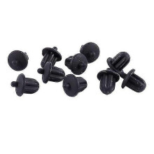Pack of 10 black rubber dust covers for 6.35 mm audio jacks for PC, DVD and microphone