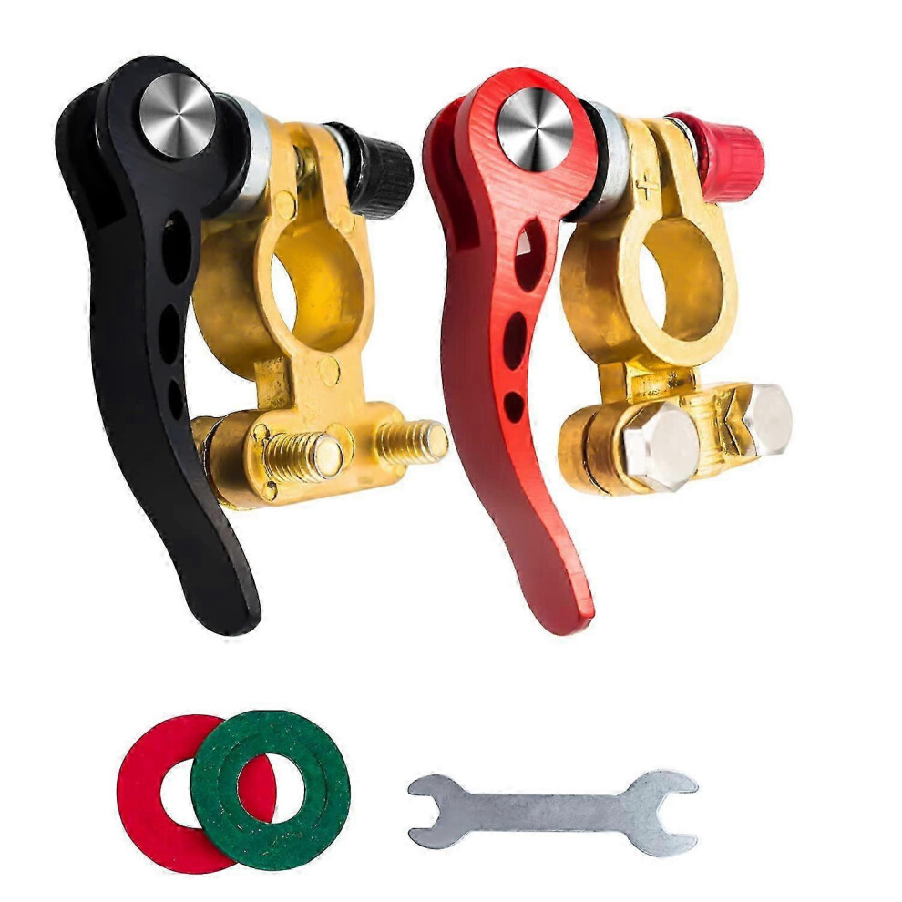 Battery terminal connector, tightly secured battery clamp, positive and negative battery terminals, brass car battery clamp connectors for cars and