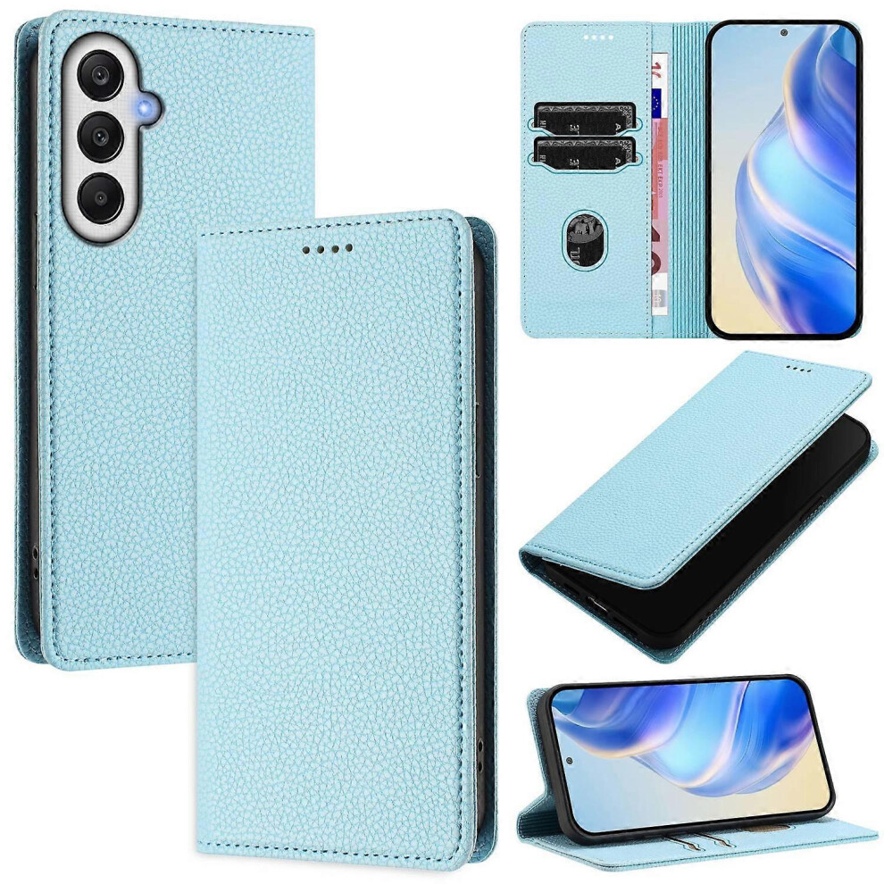 For Samsung Galaxy A34 5G Wallet Case Rfid Blocking Litchi Texture Leather Mobile Cover - Orange 6935165371266