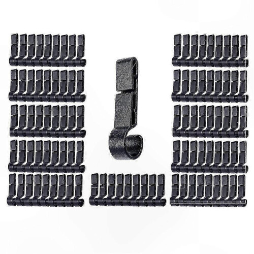 100 Pieces Helmet Clips for Headlamp, Hard Hat Attachments