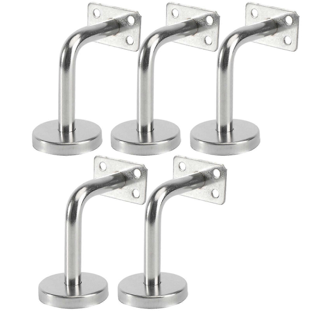 5 Pcs Wall Mounted Clothing Rack Handrail Support Bracket Wall Stair Rail Bracket Banister Bracket Handrail Banister Support 6935159265786