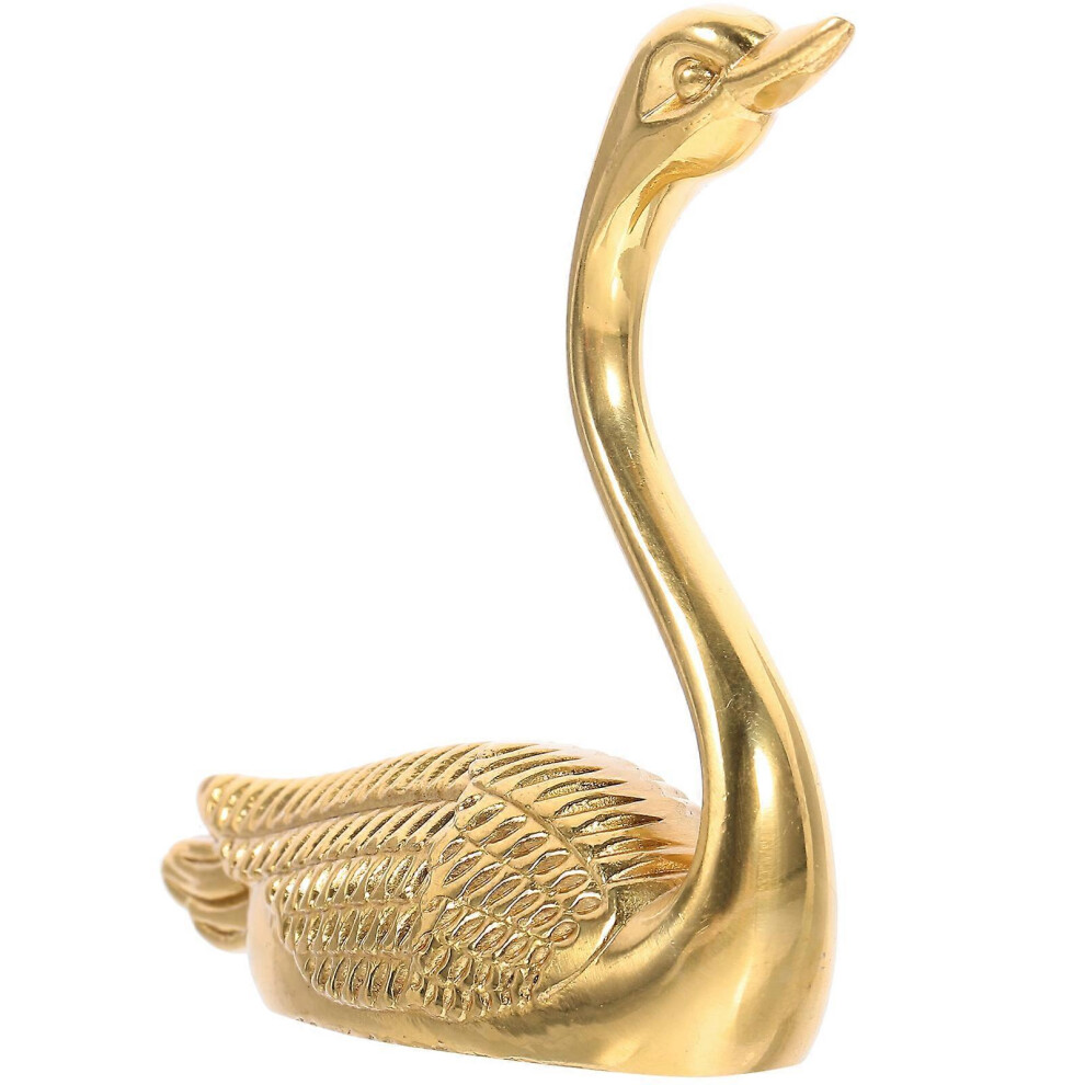 Swan Knobs For Drawer Functional Metal Dresser Knob Golden Color Homeowners Diy Enthusiasts 2.220.7In 1Set 6935159266356