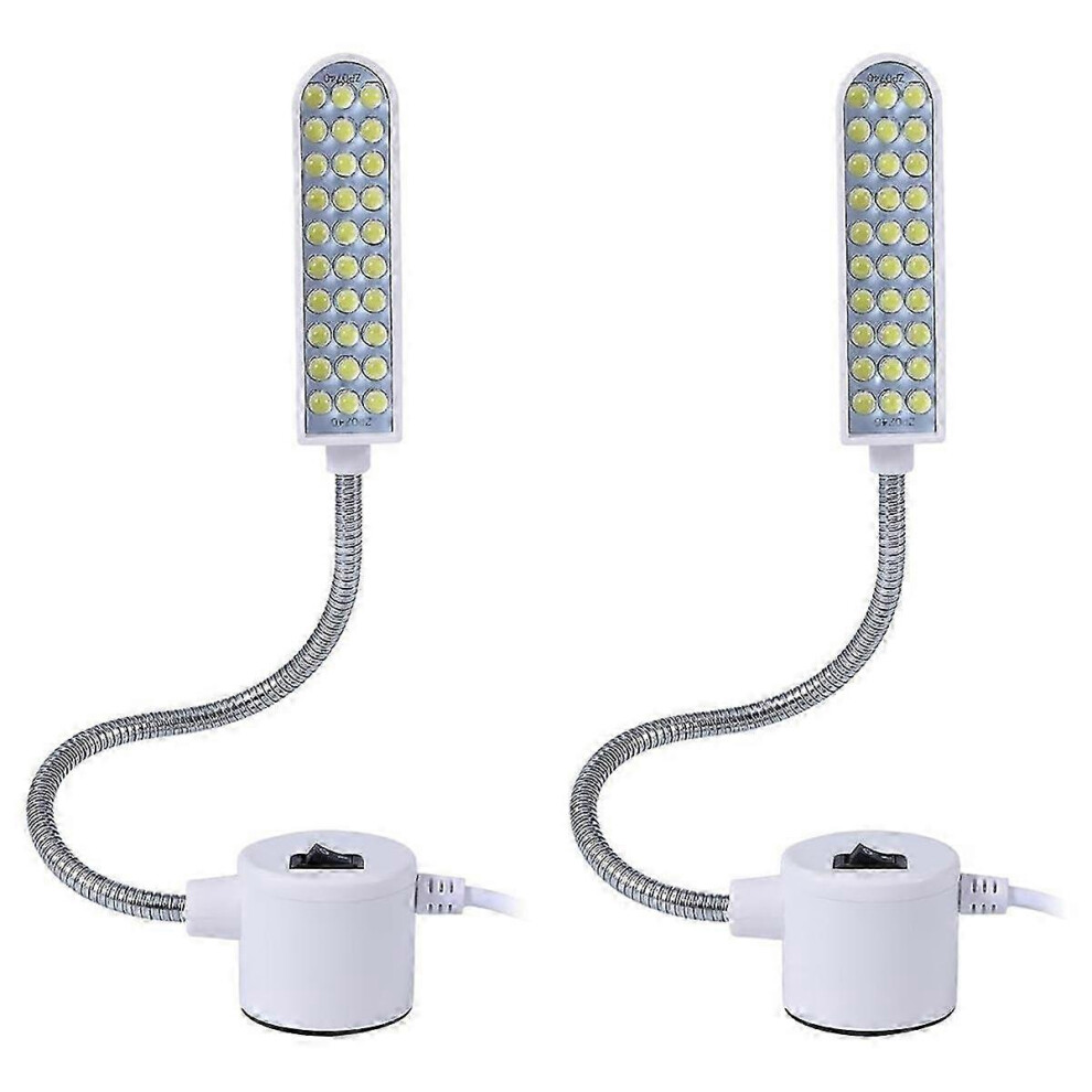 30 Led Sewing Machine Light With Magnetic Base And Flexible Gooseneck, Portable Work Light 2Pack Eu Edition 0627 6935159264741