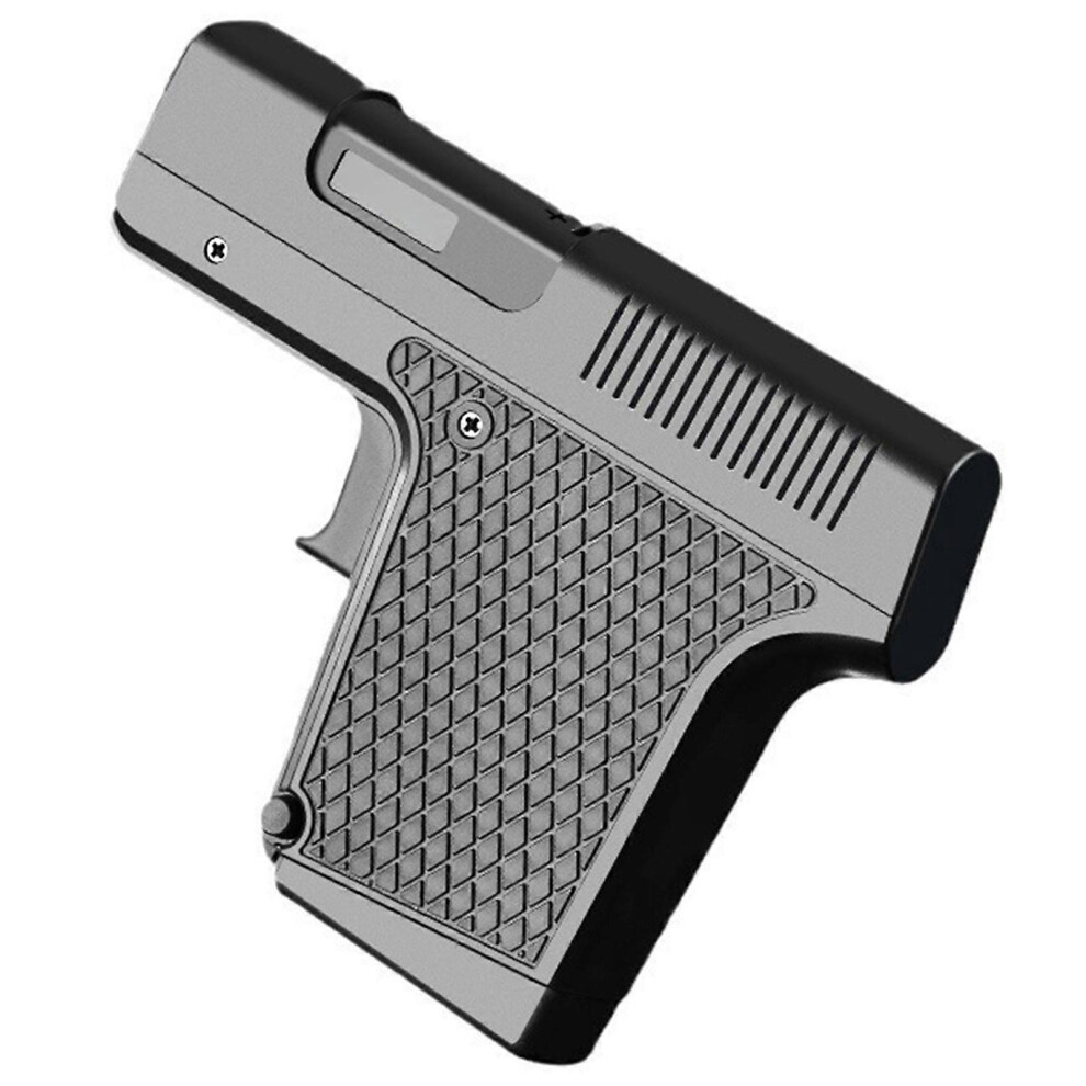 Gun Butane Torch Lighter, Black Pistol Cigarettes Case Lighter Adjustable Straight Flame Lighter(No Fuel) 6935159264406