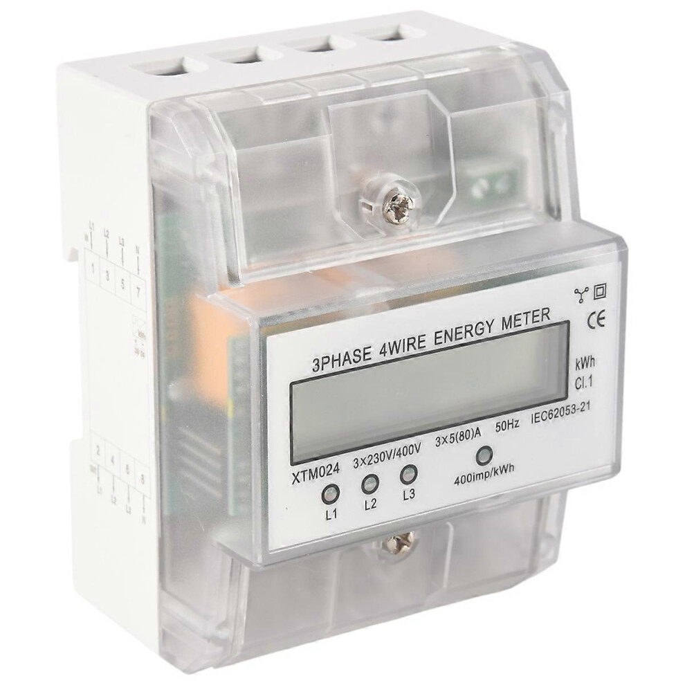 3 Phase 4 Wire Energy Meter 220/380V 5-80A Energy Consumption Kwh 6935159264093