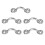 5Pcs Deck Schleife Strap Edelstahl 316 Pad Auge 3
