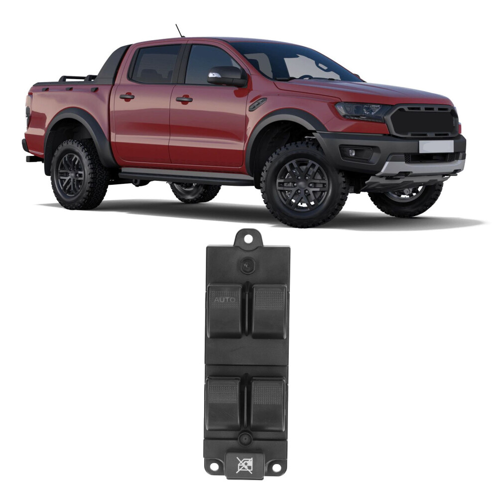 Ford Ranger Px T6 4 Door Front Left Power Window Switch Ab39 14540 Bb Black 3161356554955