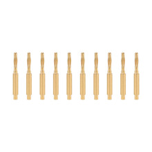 10 STÜCKE 2mm Bananenstecker Vergoldeter