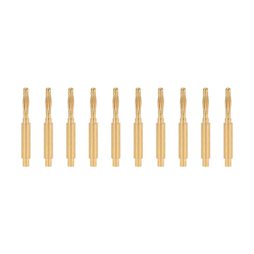 10 STÜCKE 2mm Bananenstecker Vergoldeter
