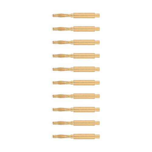 10 STÜCKE 2mm Bananenstecker Vergoldeter 1
