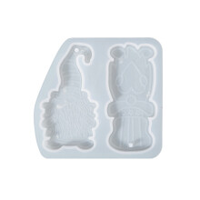 Christmas Old Man Keychain Mold 2 in 1 Silicone Mold with-004