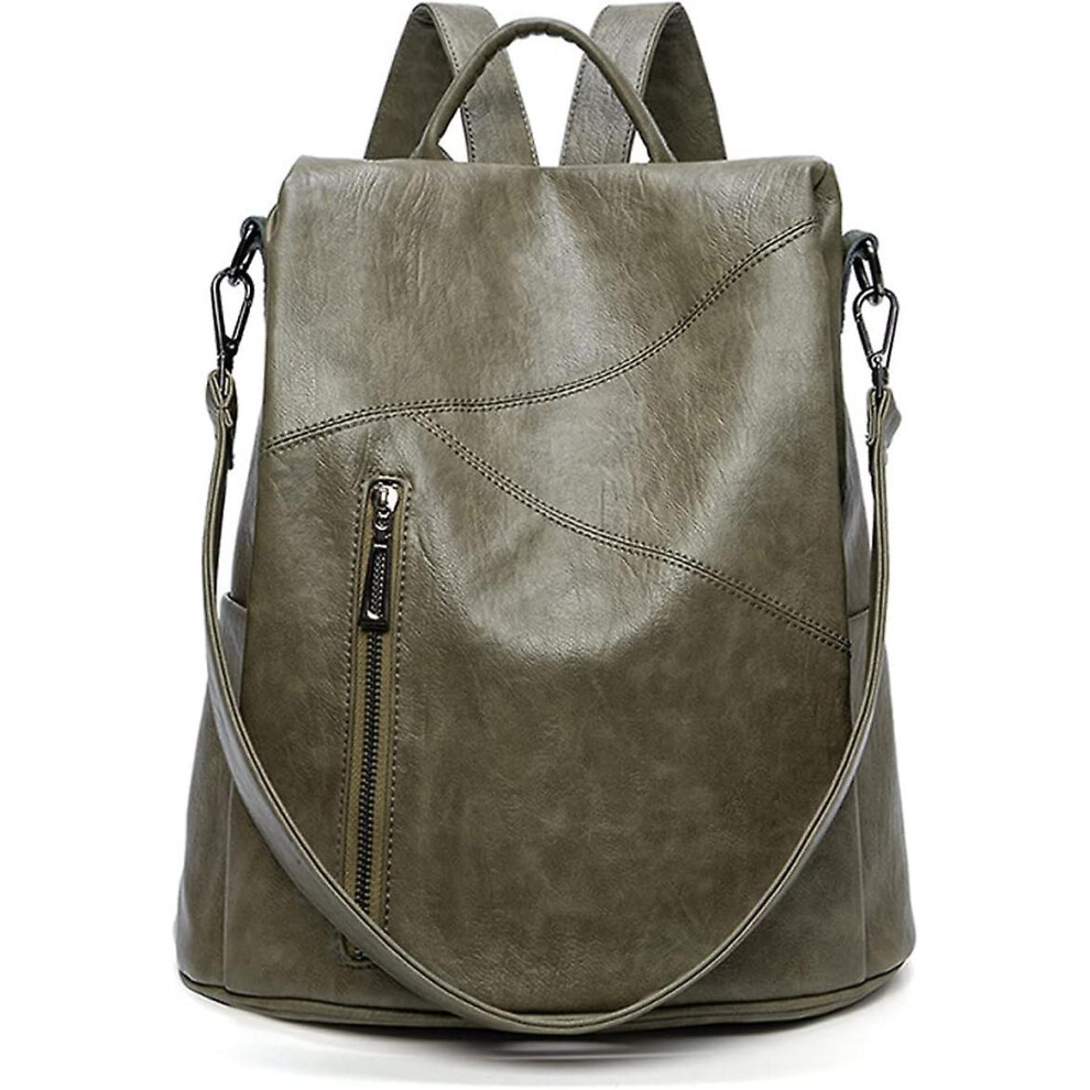 Kikidex (As Show, One Size) Women's Anti-Theft Backpack, Faux Leather Shoulder Bag