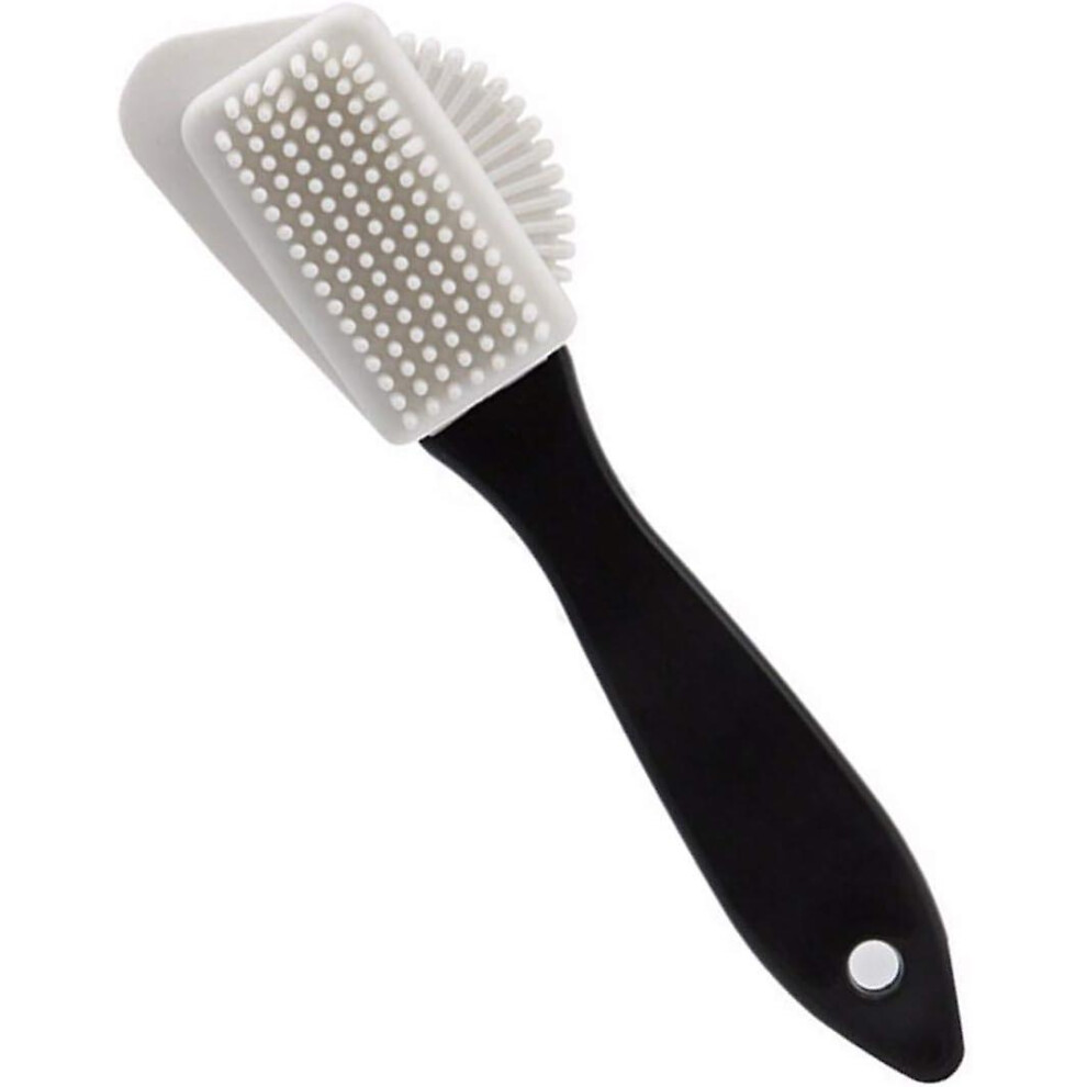 Kikidex (As Show, One Size) 4-Sided Cleaning Brush With Brass And Nylon Bristles, Universal Brush For Nubuck And Suede Shoes