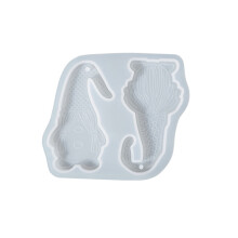 Christmas Pendant Silicone Mold Epoxy Resin Mould Xmas Old-001