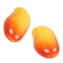 Pack Of 2 Decorative Faux Mangoes for Restaurant-Red mango